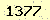 請輸入此驗證碼 : 1377