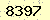 請輸入此驗證碼 : 8397