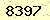 請輸入此驗證碼 : 8397