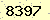 請輸入此驗證碼 : 8397