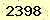 請輸入此驗證碼 : 2398