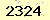 請輸入此驗證碼 : 2324