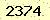 請輸入此驗證碼 : 2374