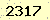 請輸入此驗證碼 : 2317