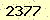 請輸入此驗證碼 : 2377