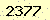請輸入此驗證碼 : 2377