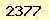 請輸入此驗證碼 : 2377