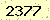 請輸入此驗證碼 : 2377