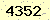 請輸入此驗證碼 : 4352