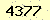 請輸入此驗證碼 : 4377