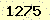 請輸入此驗證碼 : 1275
