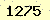 請輸入此驗證碼 : 1275