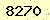 請輸入此驗證碼 : 8270