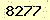 請輸入此驗證碼 : 8277