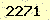 請輸入此驗證碼 : 2271