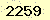 請輸入此驗證碼 : 2259