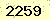 請輸入此驗證碼 : 2259