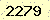 請輸入此驗證碼 : 2279