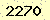 請輸入此驗證碼 : 2270
