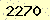 請輸入此驗證碼 : 2270