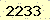 請輸入此驗證碼 : 2233