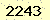 請輸入此驗證碼 : 2243