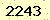 請輸入此驗證碼 : 2243