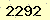 請輸入此驗證碼 : 2292