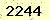 請輸入此驗證碼 : 2244