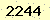 請輸入此驗證碼 : 2244