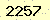 請輸入此驗證碼 : 2257