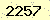 請輸入此驗證碼 : 2257