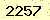 請輸入此驗證碼 : 2257