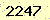 請輸入此驗證碼 : 2247