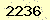 請輸入此驗證碼 : 2236