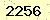 請輸入此驗證碼 : 2256
