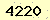 請輸入此驗證碼 : 4220