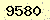 請輸入此驗證碼 : 9580
