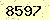 請輸入此驗證碼 : 8597