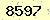 請輸入此驗證碼 : 8597