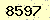 請輸入此驗證碼 : 8597