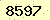 請輸入此驗證碼 : 8597