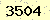 請輸入此驗證碼 : 3504
