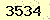 請輸入此驗證碼 : 3534