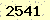 請輸入此驗證碼 : 2541