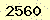 請輸入此驗證碼 : 2560
