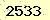 請輸入此驗證碼 : 2533