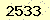 請輸入此驗證碼 : 2533