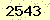 請輸入此驗證碼 : 2543