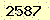 請輸入此驗證碼 : 2587